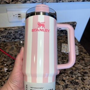 Stanley Pink and White Striped Mug